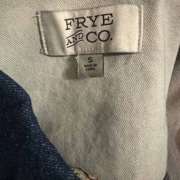 Frye and Co. Womens Denim Jean Jacket Western Aztec Southwestern, Size Small - Picture 6 of 8